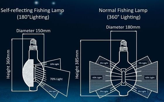 12000 heures de 700W de lumières haloïdes en métal, 1000W ont mené pêcher des lumières