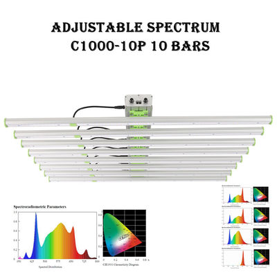 2500μMol 10 l'usine LED des barres EPAR 760nm élèvent les lumières 1000W SMD3030