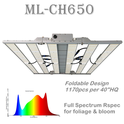 La serre chaude LED de barres de RikoLite 650W 1820umol/S 6 élèvent des lumières