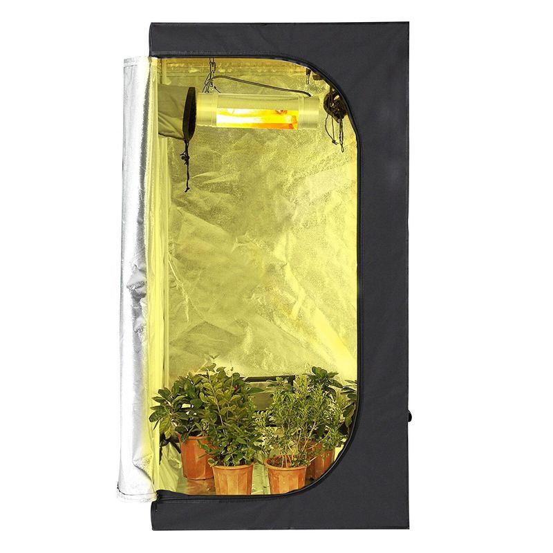 La culture hydroponique légère fluorescente élèvent la tente de fleur du tissu LFGB BSCI de la tente 600D Oxford